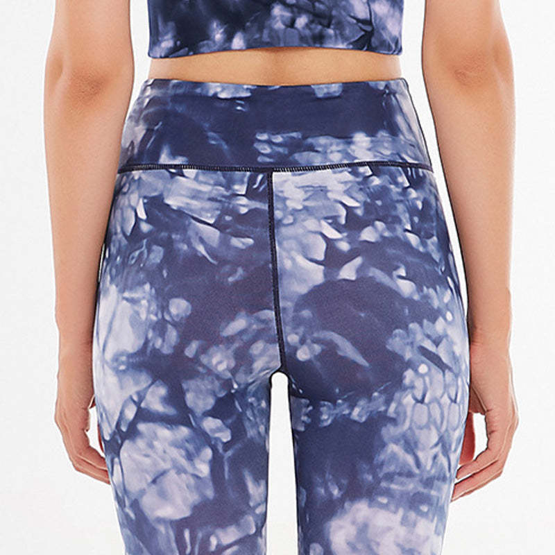 2Pcs Floral Flowers Print Crop Tank Top Pants Sports Gym Outfits Fitness Yoga Women's Yoga Sets