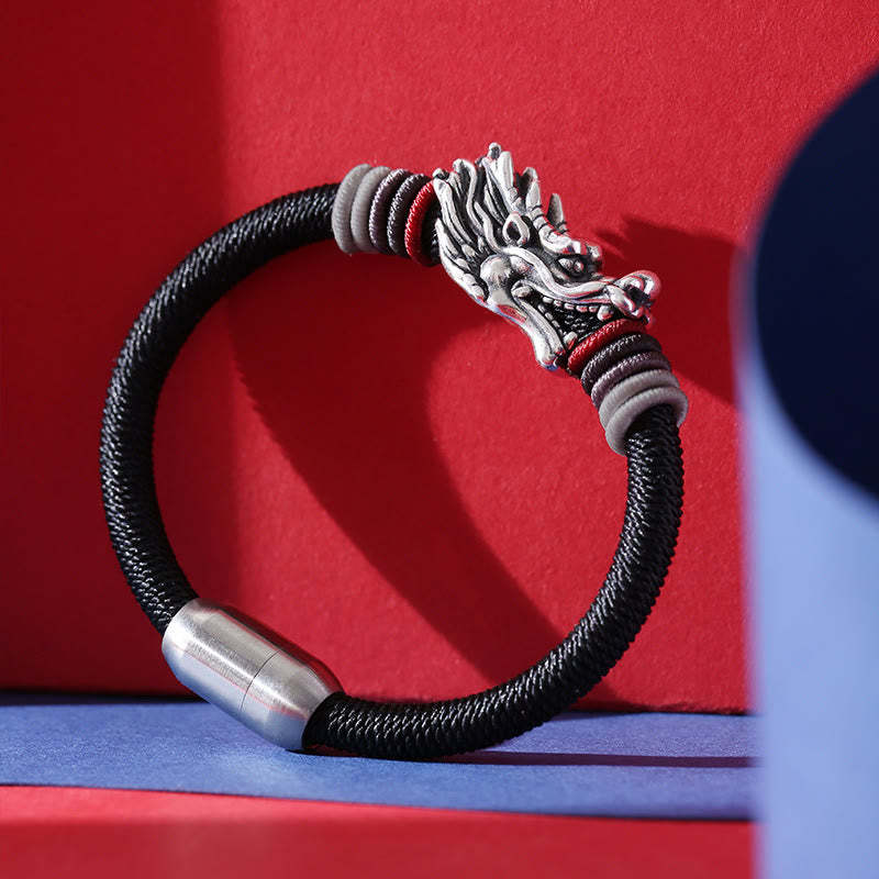 999 Sterling Silver Dragon Luck Handcrafted Braided Child Adult Bracelet