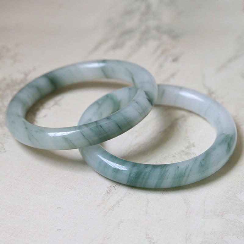 Natural Jade Luck Prosperity Bangle Bracelet