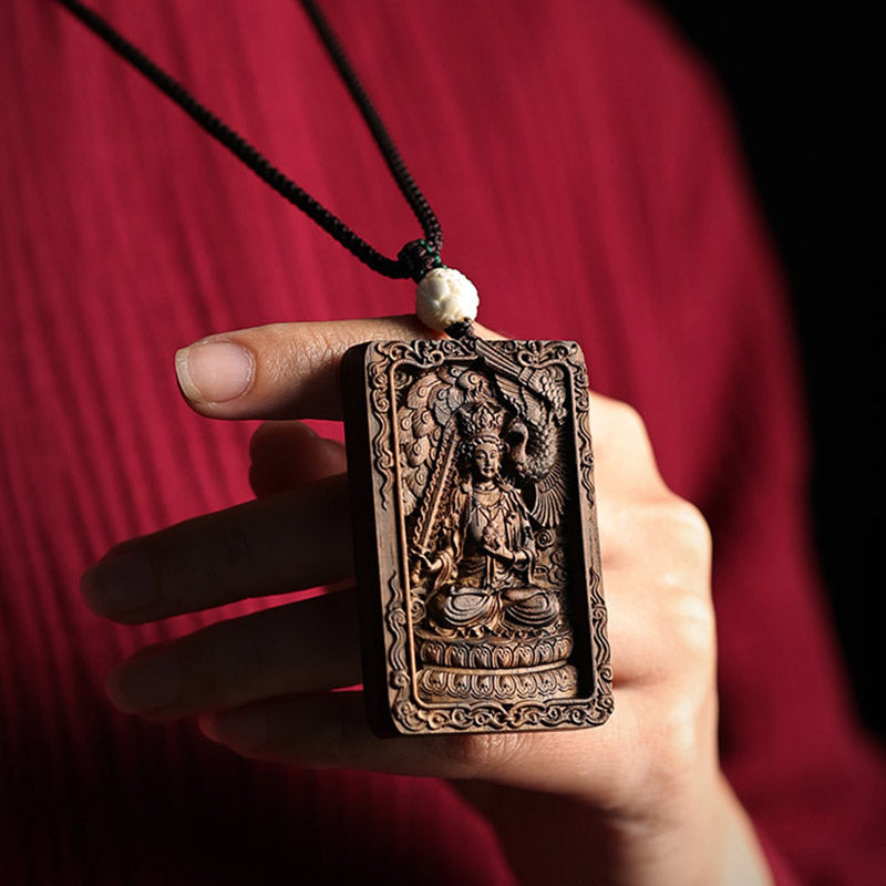 Chinese Zodiac Natal mystic zen Brunei Agarwood PiXiu Dragon Peace Necklace Pendant