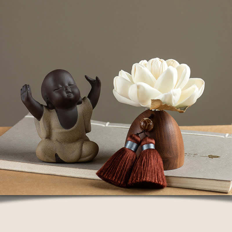 Black Peach Wood mystic zen Flower Calm Cure Decorations
