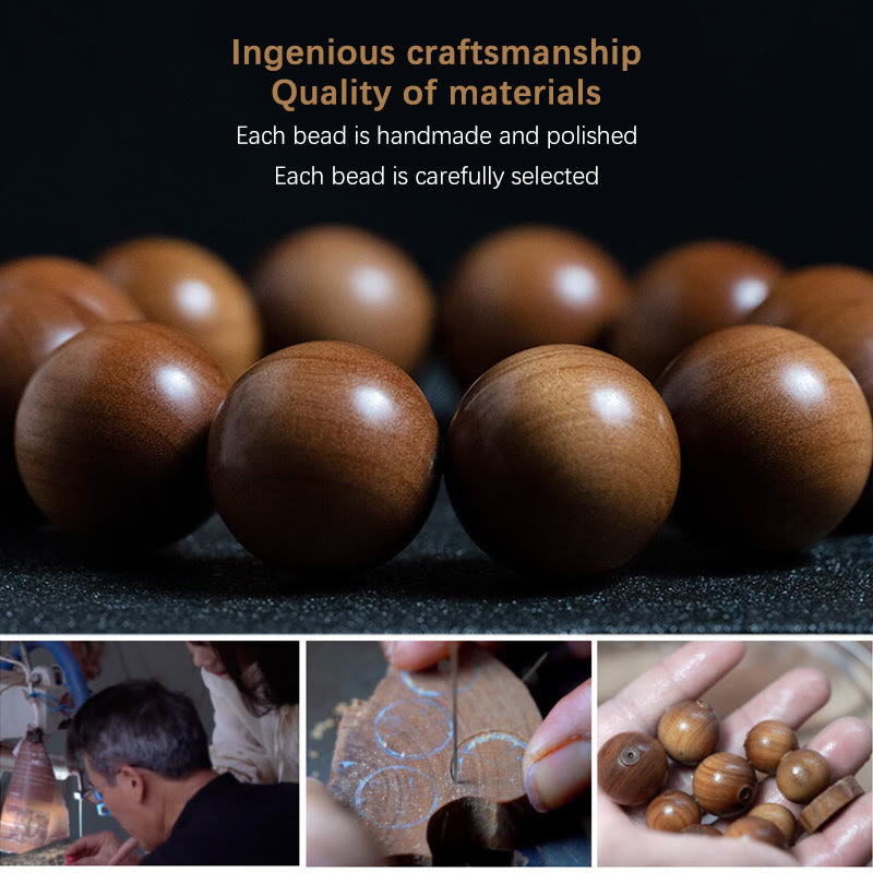 Mysore Sandalwood Wood Bead Healing Mala Bracelet