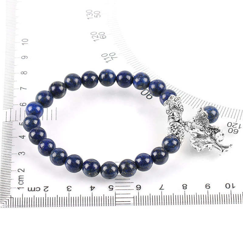 Natural Gemstone Tree of Life Lucky Charm Stretch Bracelet