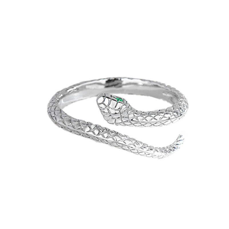 925 Sterling Silver Year Of The Snake Adjustable Protection Ring