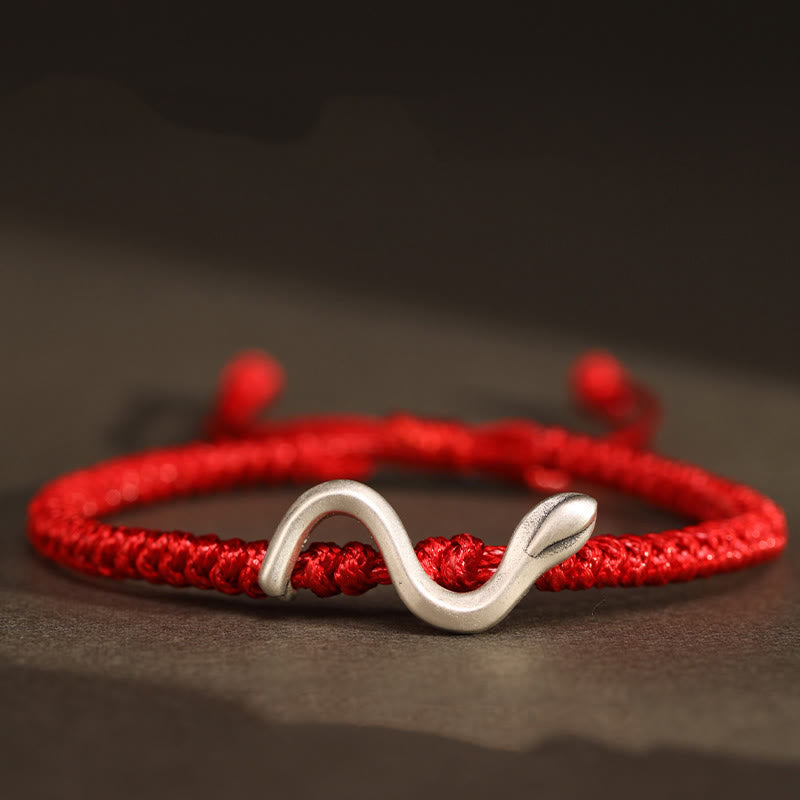 Red String 999 Sterling Silver Year of the Snake Strength Bracelet