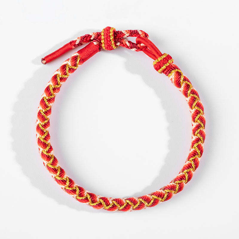 Handmade Year Of The Dragon Scale Protection Rope Bracelet