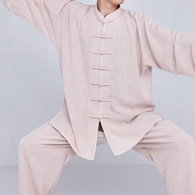 Meditation Zen Prayer Spiritual Tai Chi Qigong Practice Unisex Embroidery Clothing Set