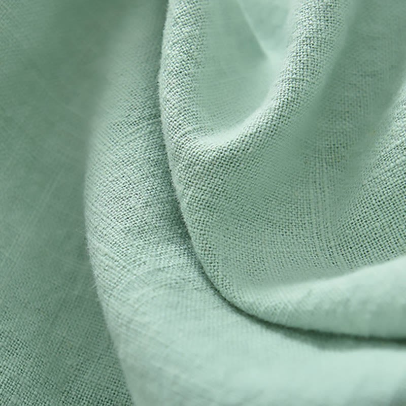 Ramie Linen Loose Blouse Women Long Sleeve Shirt Chinese Hanfu Top