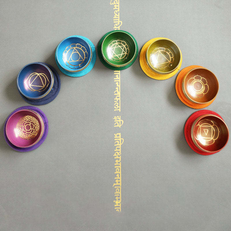 Tibetan Sound Bowl Handcrafted for Chakra Healing and Mindfulness Meditation Singing Bowl Set