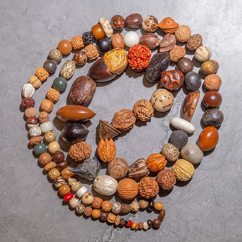 108 Mala Beads Bodhi Seed Luck Wealth Bracelet Wrist Mala
