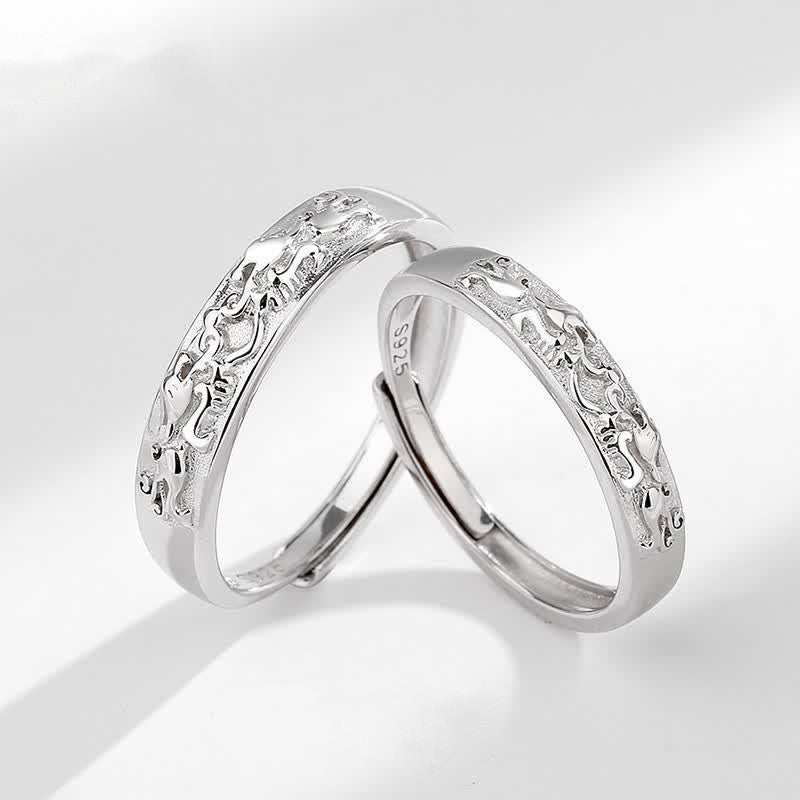 925 Sterling Silver PiXiu Balance Adjustable Couple Ring