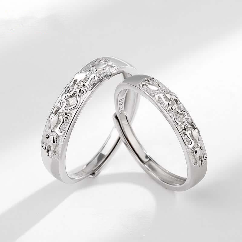 925 Sterling Silver PiXiu Balance Adjustable Couple Ring