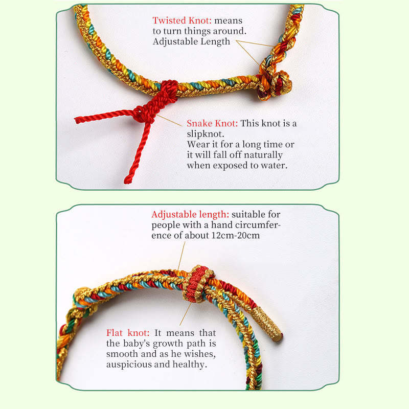 925 Sterling Silver Dragon Boat Festival Fu Character Zongzi Pattern Luck Handmade Multicolored Child Adult Bracelet