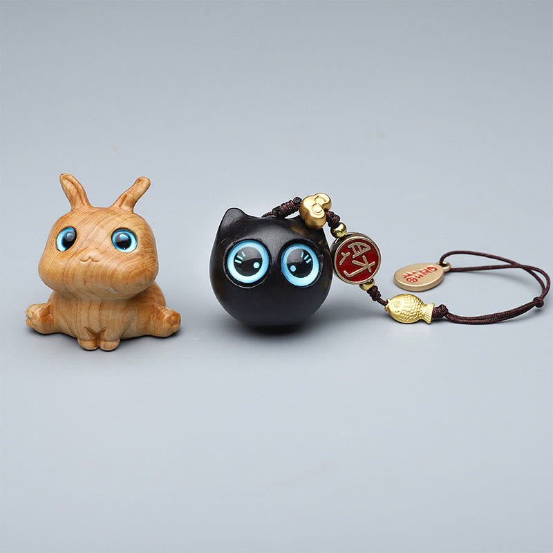 Thuja Sutchuenensis Green Sandalwood Boxwood Mini Cute Animal Rabbit Cat Deer Whale Prosperity Phone Hanging Decorations