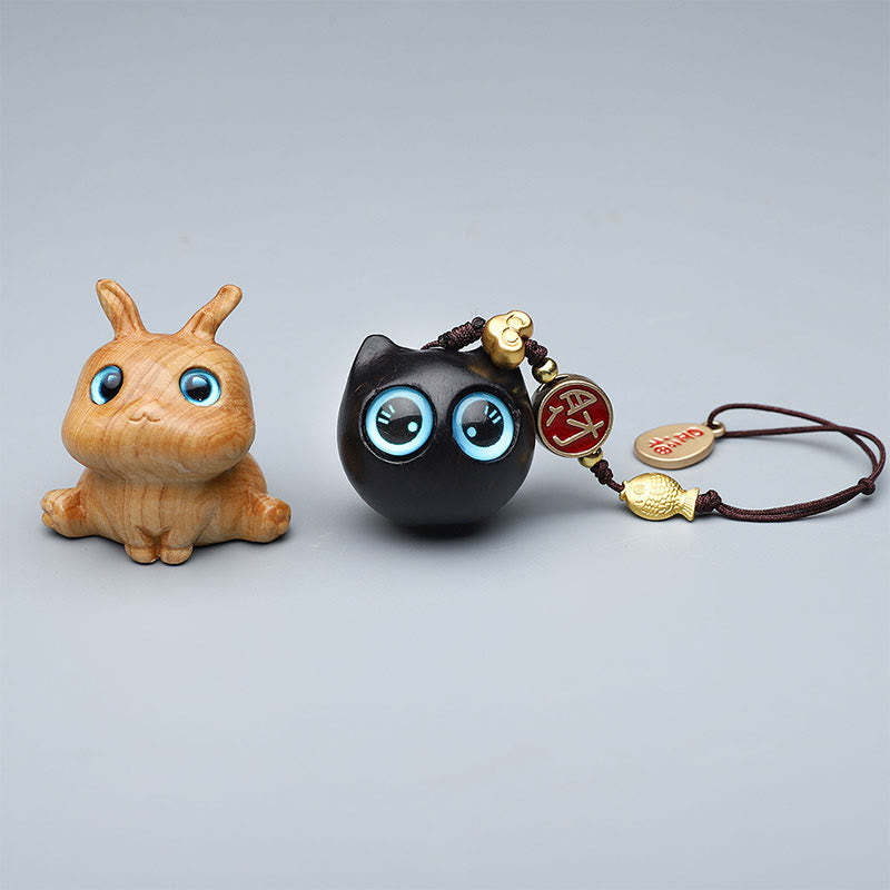 Thuja Sutchuenensis Green Sandalwood Boxwood Mini Cute Animal Rabbit Cat Deer Whale Prosperity Phone Hanging Decorations