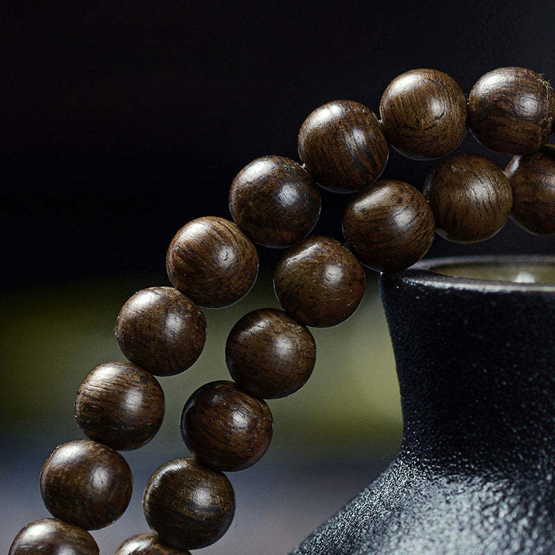 108 Mala Beads 999 Gold Brunei Agarwood Heart Sutra Amber Red Agate Strength Meditation Bracelet