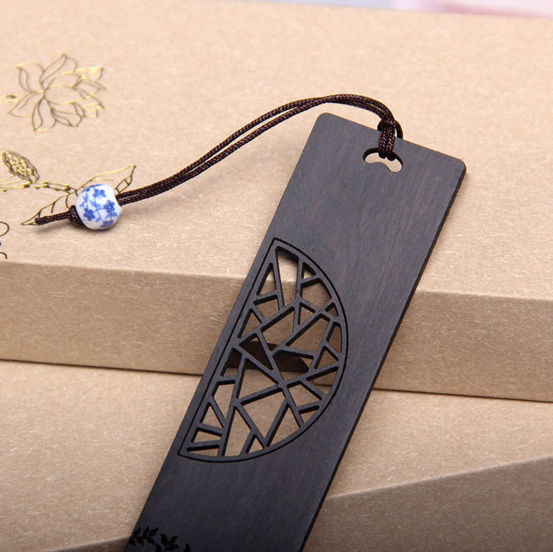 The Tree of Life Ebony Wood Small Leaf Red Sandalwood Bookmarks With Gift Box (Extra 30% Off | USE CODE: FS30)