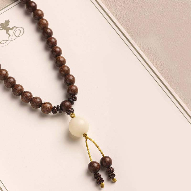 Sandalwood Small Leaf Red Sandalwood Bodhi Seed Purification Double Wrap Bracelet