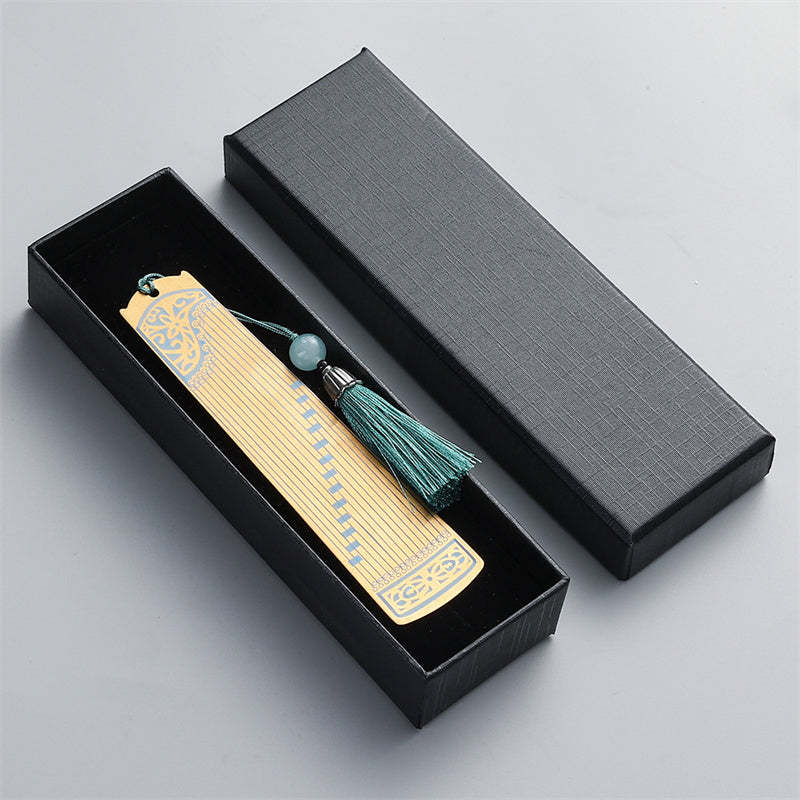 Classical Musical Instruments Pipa Guzheng Guqin Ruan Metal Bookmarks Tassel With Gift Box