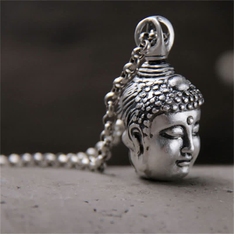 999 Sterling Silver mystic zen Demon Serenity Necklace Pendant