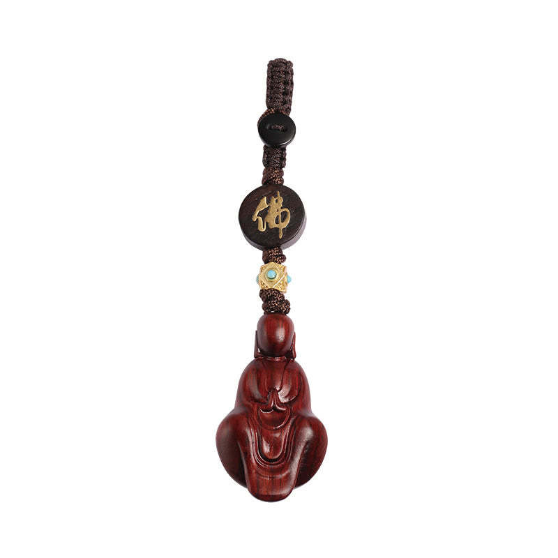 Small Leaf Red Sandalwood Formless mystic zen Protection Key Chain