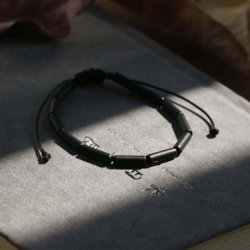 Black Onyx Bead Support Protection Bracelet