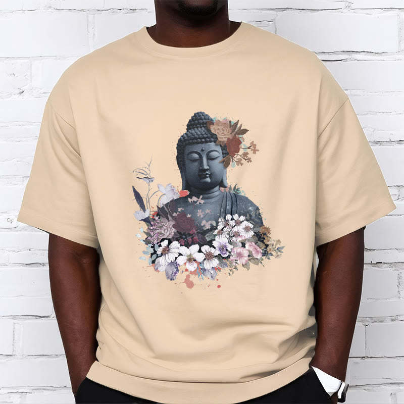 Colorful Flowers Surrounding mystic zen Pattern Tee T-shirt