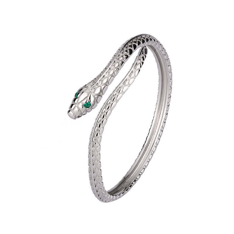 999 Sterling Silver Snake Shape Year Of The Snake Blessing Bracelet