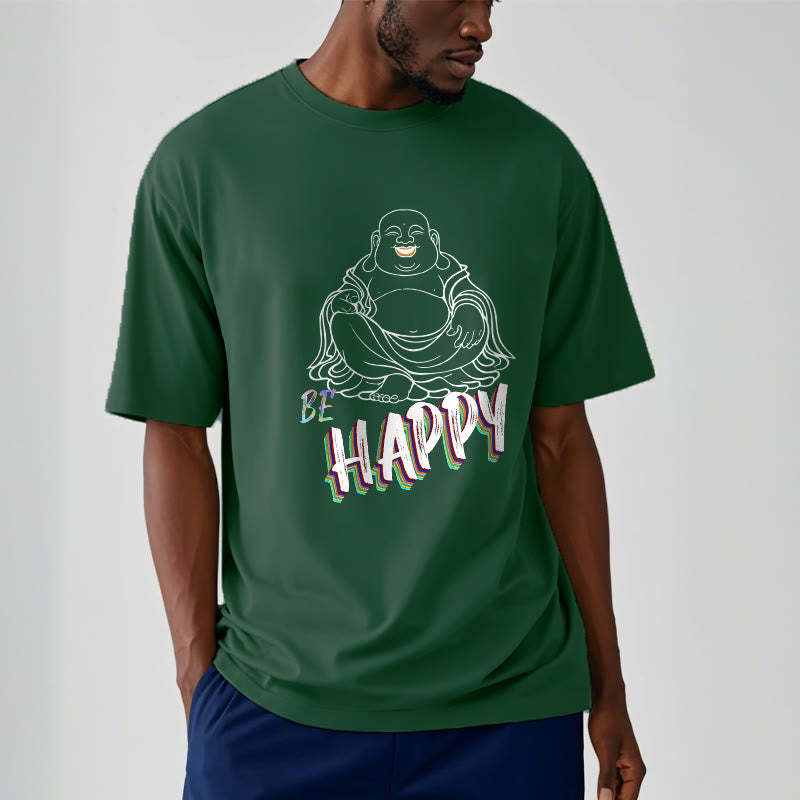 BE HAPPY Laughing mystic zen Tee T-shirt
