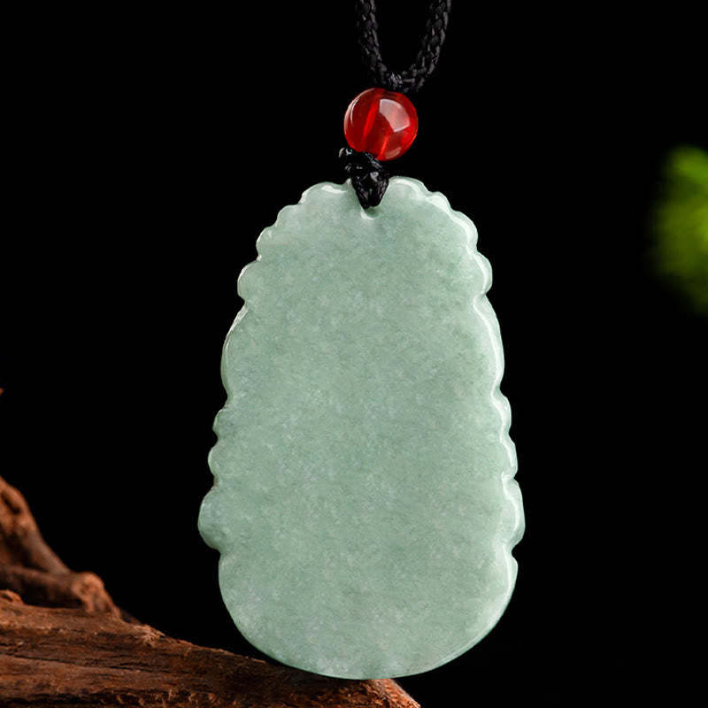 Natural Green Jade 12 Chinese Zodiac Luck Prosperity Necklace Pendant