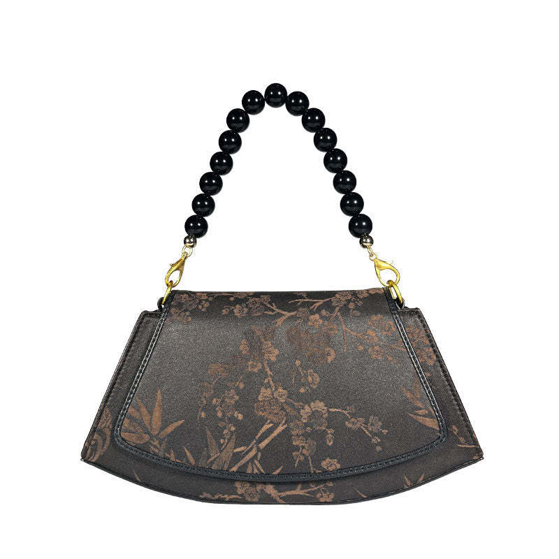 Plum Bamboo Bead Chain Xiangyunsha Silk Crossbody Bag Shoulder Bag