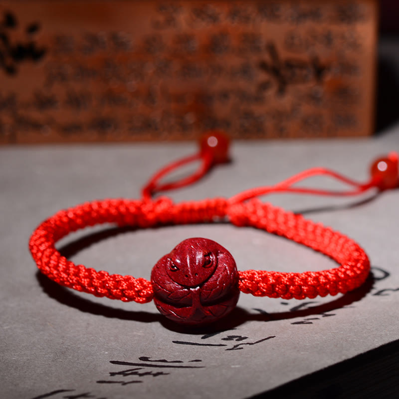 Chinese Zodiac Red String Cinnabar Blessing Bracelet