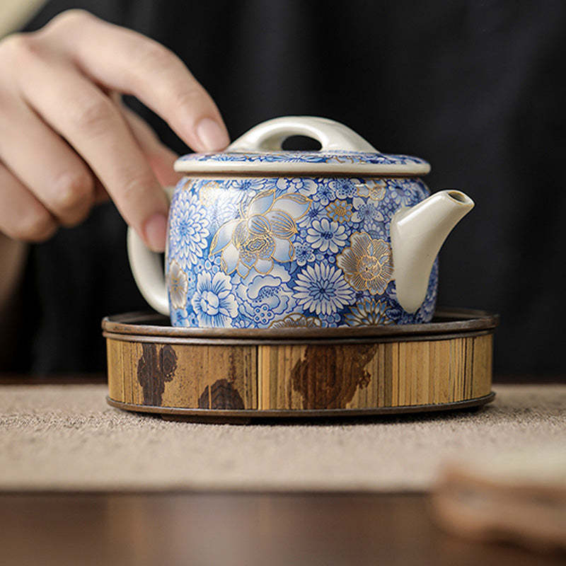 Lotus Chrysanthemum Plum Blossom Flower Teacup Kung Fu Tea Cup Teapot