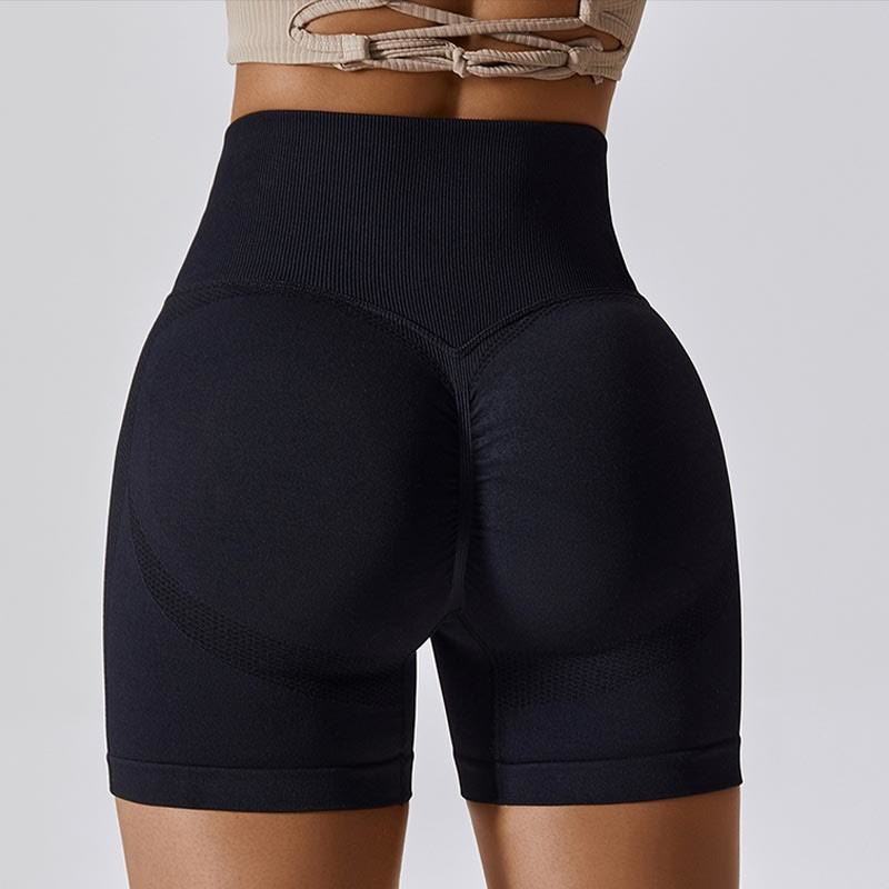 Women Seamless Sports Fitness High Waist Yoga Workout Shorts