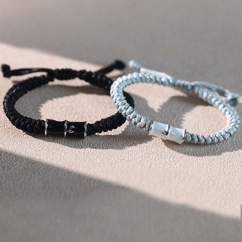 Bamboo Pattern Healing Couple Rope Bracelet