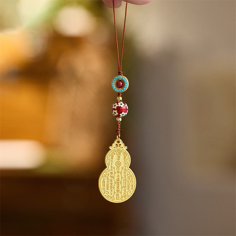 Wu Lou Gourd Fu Character Tai Sui Amulet Fortune Phone Hanging Decoration Key Chain