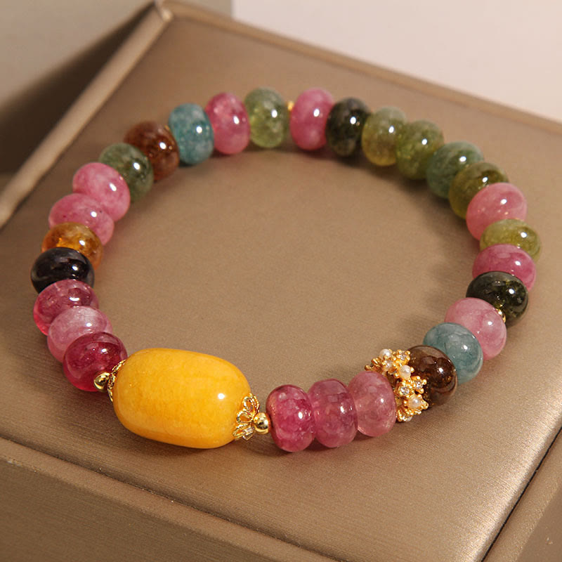 Natural Tourmaline Topaz Positive Bracelet