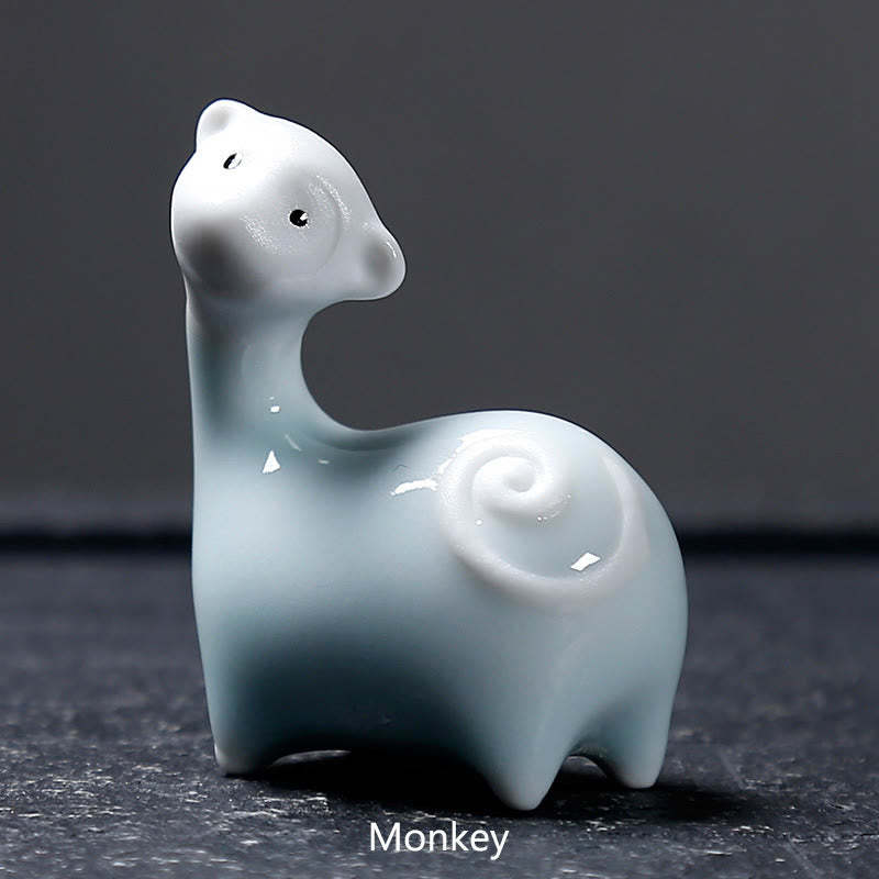 Chinese Zodiac Ceramic Tea Pet Home Decoration