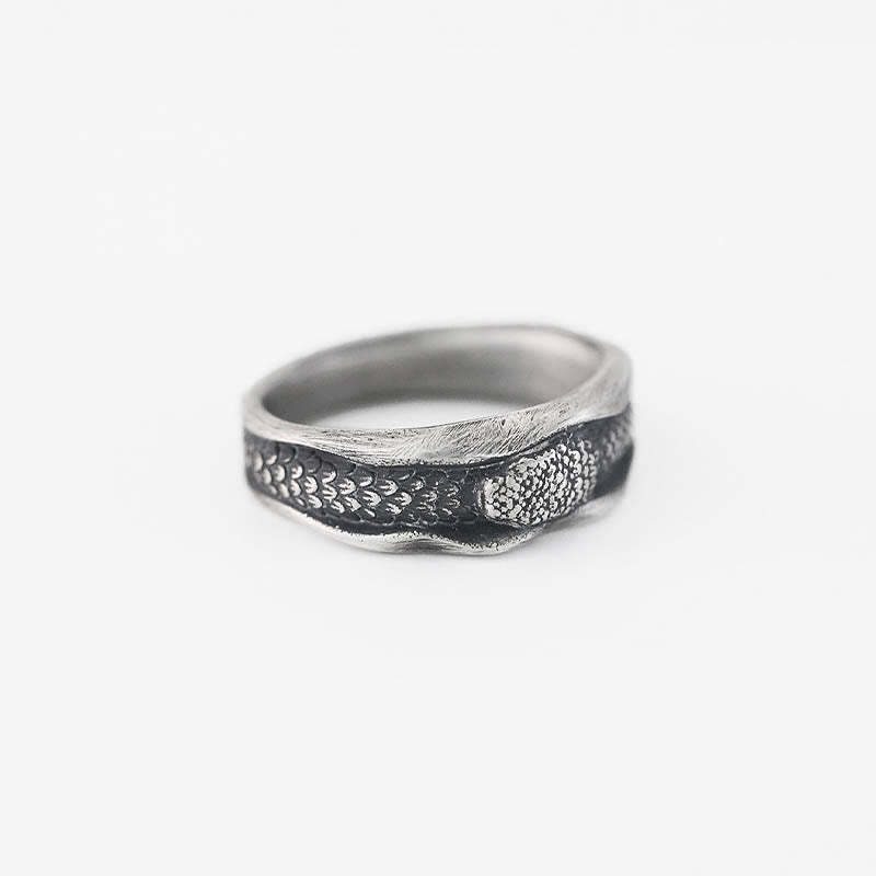 999 Sterling Silver Snake-shaped Year Of The Snake Protection Ring
