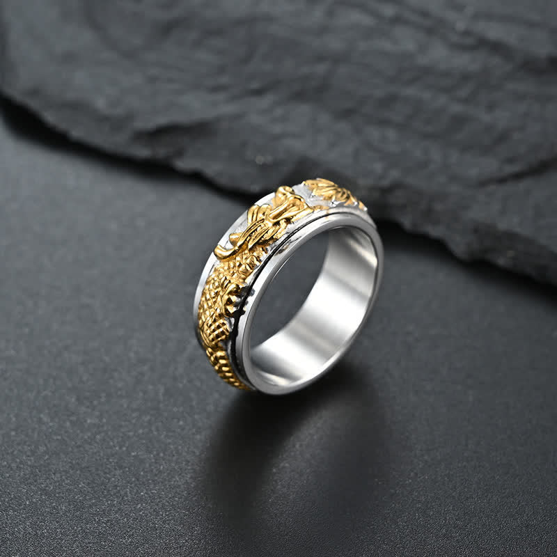 Dragon Titanium Steel Stimulation Rotatable Ring (Extra 30% Off | USE CODE: FS30)