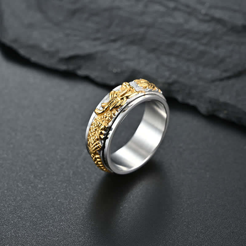 Dragon Titanium Steel Stimulation Rotatable Ring (Extra 30% Off | USE CODE: FS30)