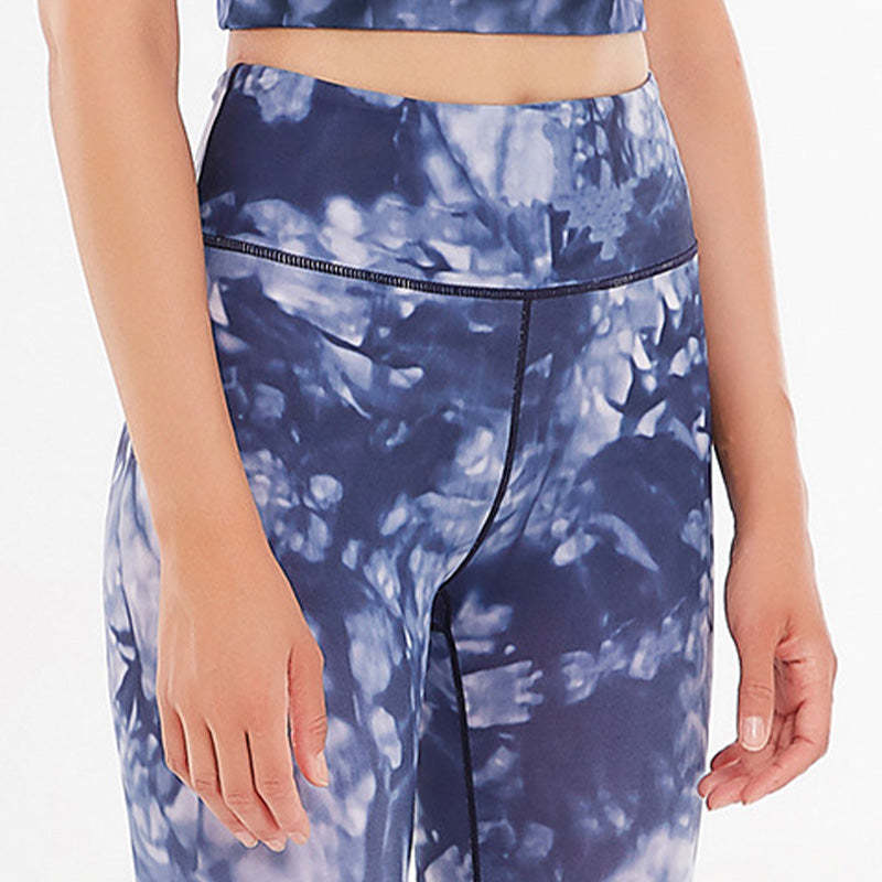 2Pcs Floral Flowers Print Crop Tank Top Pants Sports Gym Outfits Fitness Yoga Women's Yoga Sets