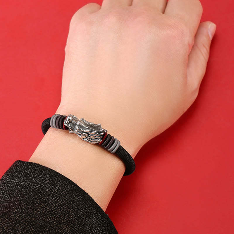 999 Sterling Silver Dragon Luck Handcrafted Braided Child Adult Bracelet
