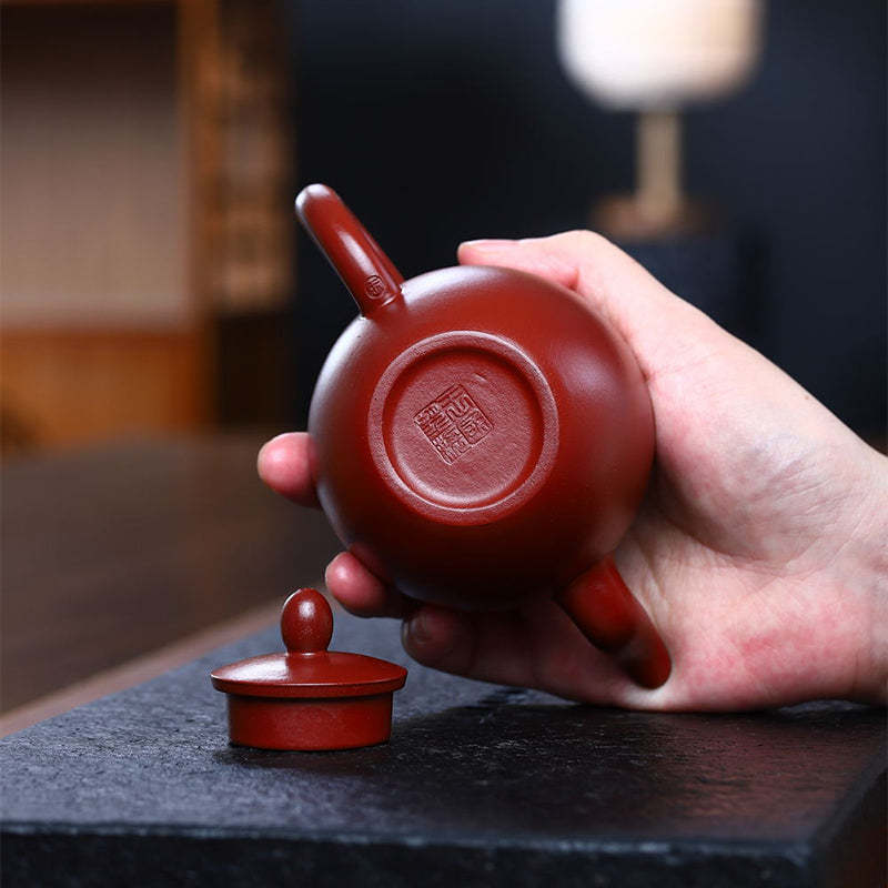 Yixing Semi-handmade Brown Purple Clay Kung Fu Teapot 200ml