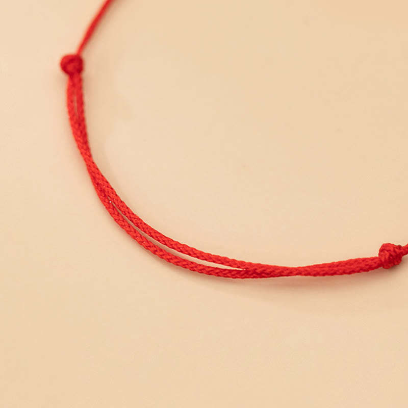 Handmade 925 Sterling Silver Small Pieces Protection Braided Ultra-Thin Rope Bracelet