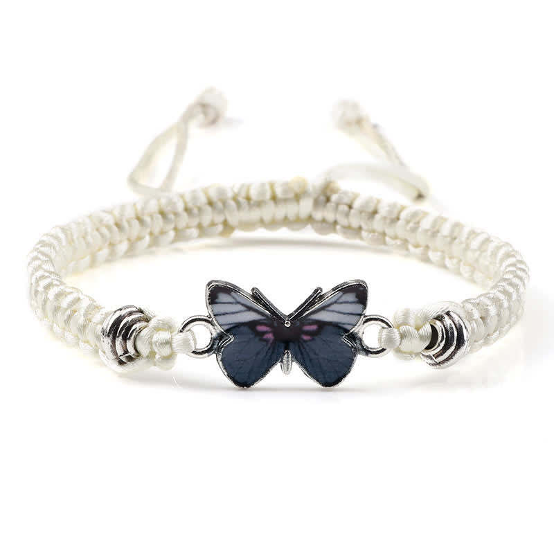Butterfly Freedom Love String Charm Bracelet