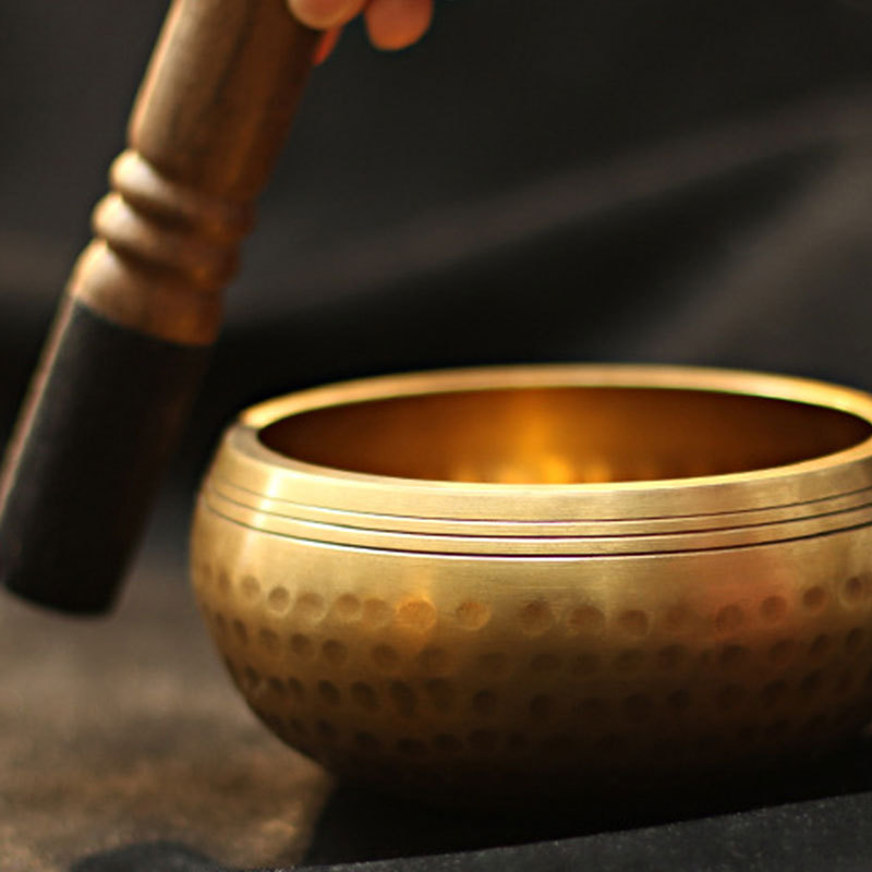 Tibetan Sound Bowl Handcrafted for Relaxation and Mindfulness Meditation Singing Bowl Set