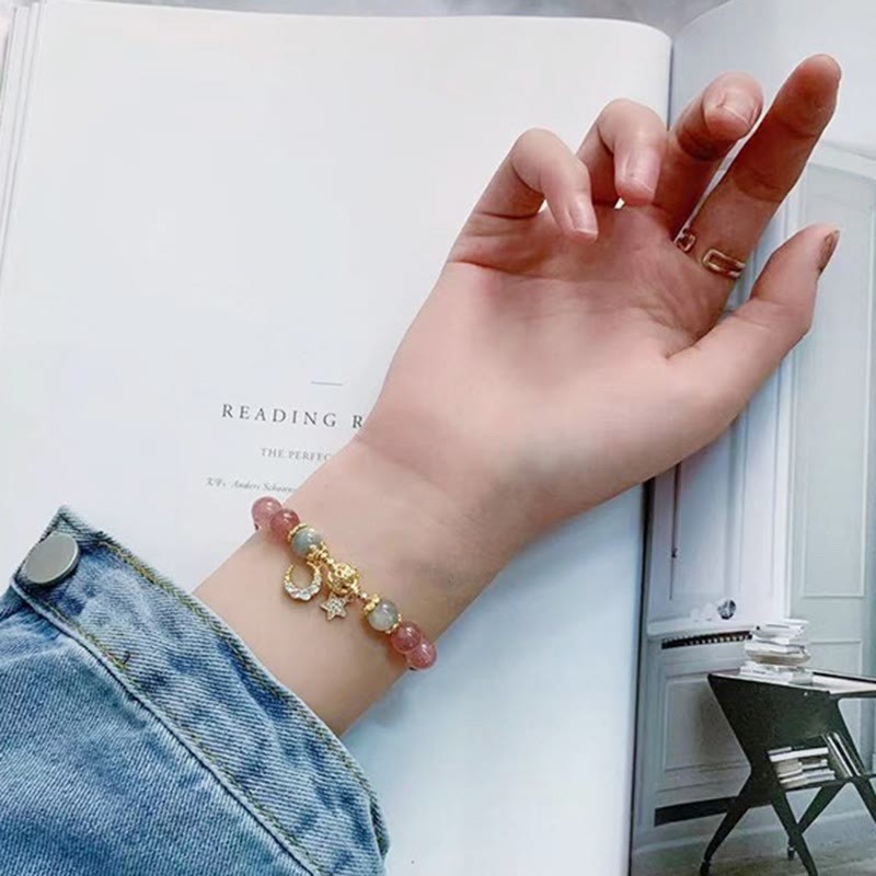 The Healing Positive Strawberry Quartz Bracelet