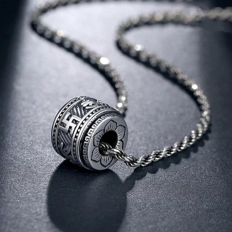 Tibet Om Mani Padme Hum Protection Necklace Pendant