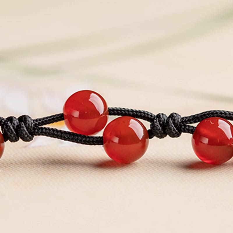 Red Agate Moss Agate Cinnabar Calm Bracelet